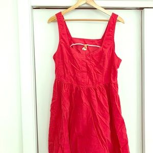 Anthropologie red dress